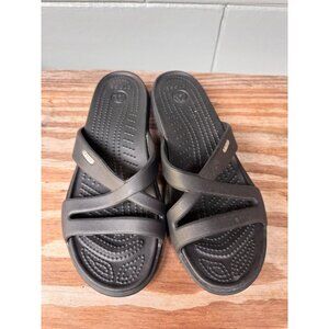 Black Crocs Womens Slip-On Sandals W10 Lightweight & Comfortable